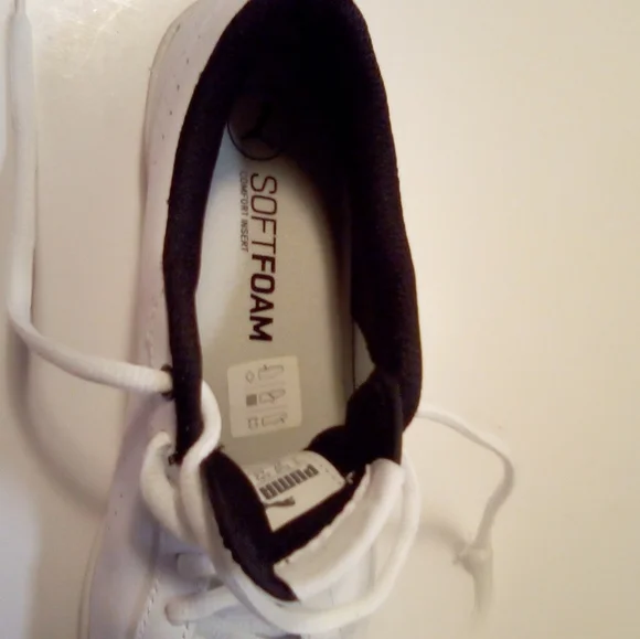 Puma Vintage Womens Leather Low Top Soft Foam Comfort Insert White Sneakers 6.5 - Picture 11 of 16